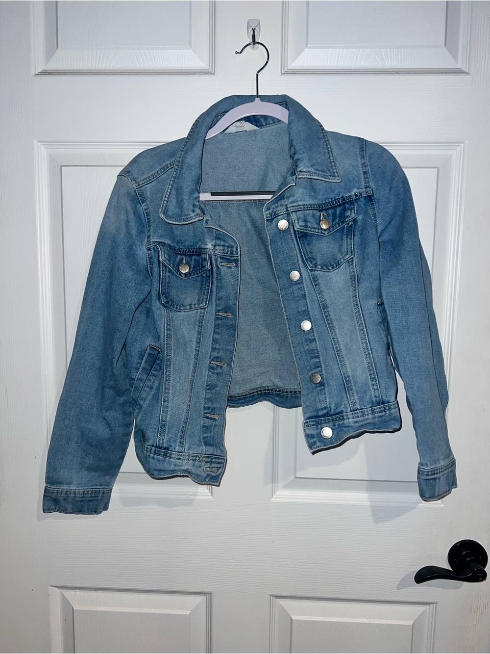 Ci Sono Medium Wash Denim Jacket with Snap Buttons
